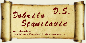 Dobrilo Stanilović vizit kartica